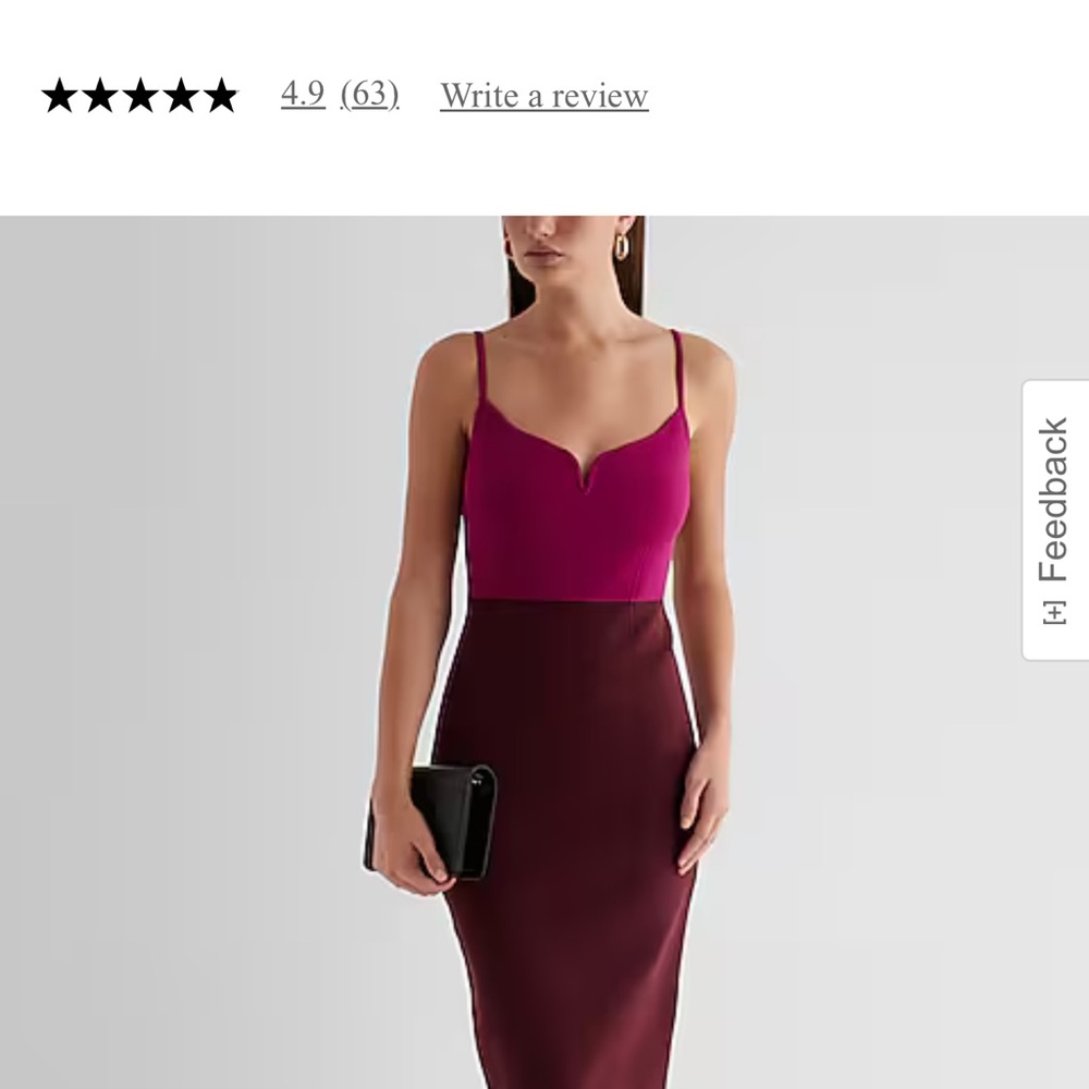 Express Fuchsia and Maroon Knit Dress